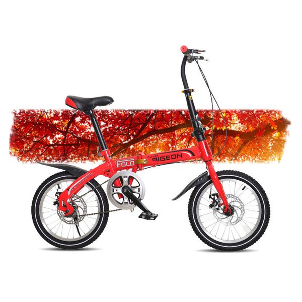 bicycle 16 inch press folding single speed car student car gift
