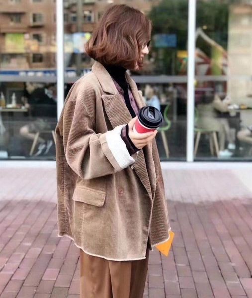 oversized women corfuroy blazer jacket vintage suit collar loose retro jacket female outwear, Black
oversized women corfuroy blazer jacket vintage suit collar loose retro jacket female outwear, Black