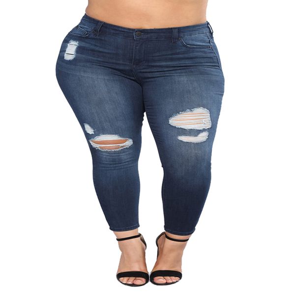 wipalo new plus size women indigo blue skinny stretch jeans ripped high waist jeans full length pencil denim pants xxl-7xl
wipalo new plus size women indigo blue skinny stretch jeans ripped high waist jeans full length pencil denim pants xxl-7xl