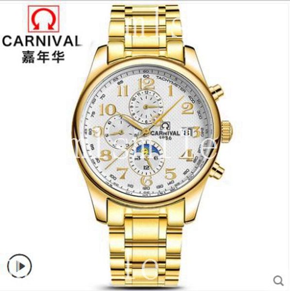 дизайнер carnival часы мужские роскошные автоматические механические часы мужчины бизнес моды потребности часы извилистые бутик продукции 10, Slivery;brown 
дизайнер carnival часы мужские роскошные автоматические механические часы мужчины бизнес моды потребности часы извилистые бутик продукции 10, Slivery;brown