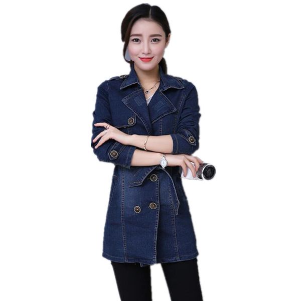 women's trench coats 2021 casual denim jacket women coat windbreaker long sleeve spring clothing slim korean style r291, Tan;black
women's trench coats 2021 casual denim jacket women coat windbreaker long sleeve spring clothing slim korean style r291, Tan;black