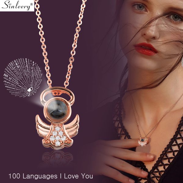 sinleery charm angel pendant necklace rose gold silver color 100 language i love you necklaces women fashion jewelry xl589 ssb, Golden;silver
sinleery charm angel pendant necklace rose gold silver color 100 language i love you necklaces women fashion jewelry xl589 ssb, Golden;silver