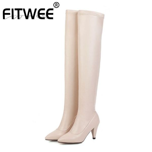 taoffen size 34-43 over the knee boots pointed toe slip on office lady winter shoes women party long boots footwear, Black
taoffen size 34-43 over the knee boots pointed toe slip on office lady winter shoes women party long boots footwear, Black