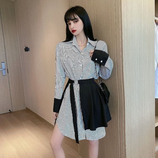 hepburn style suit womens two-piece royal sister fan gang flavor retro striped shirt skirt irregular pleated skirt, White
hepburn style suit womens two-piece royal sister fan gang flavor retro striped shirt skirt irregular pleated skirt, White