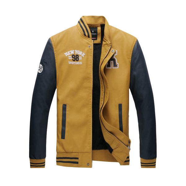 leather jackets casaco masculino jacket men embroidery baseball jackets pu leather coats slim fit college luxury fleece pilot, Black
leather jackets casaco masculino jacket men embroidery baseball jackets pu leather coats slim fit college luxury fleece pilot, Black