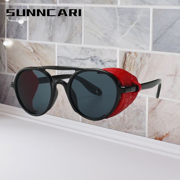 2020 retro steampunk sunglasses men women brand designer round plastic frame punk lens sun glasses snake's skin gafas de sol, White;black
2020 retro steampunk sunglasses men women brand designer round plastic frame punk lens sun glasses snake's skin gafas de sol, White;black