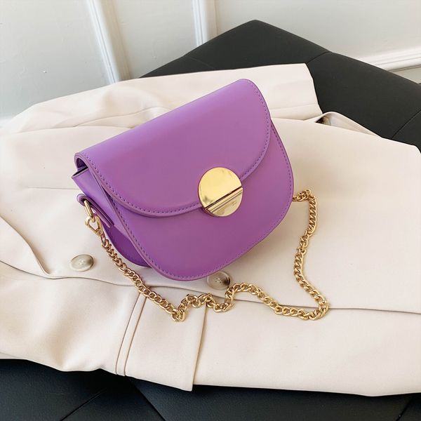fashion leather saddle bags women shoulder bags small round handbags 2020 new crossbody messenger