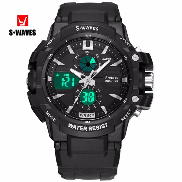 swaves analog digital watch men lcd waterproof plastic wristwatch mens dual display alarm clock relogios masculinos, Slivery;brown
swaves analog digital watch men lcd waterproof plastic wristwatch mens dual display alarm clock relogios masculinos, Slivery;brown