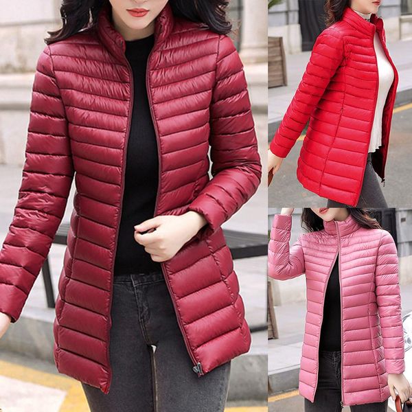 coat women autumn winter down coats stand collar zipper pocket warm cotton coat long down jacket, Black
coat women autumn winter down coats stand collar zipper pocket warm cotton coat long down jacket, Black