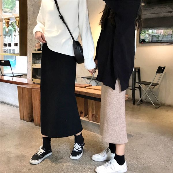winter skirts women warm new 2019 long retro chic bust skirt of tall waist thickening split knitting spring and autumn korean, Black
winter skirts women warm new 2019 long retro chic bust skirt of tall waist thickening split knitting spring and autumn korean, Black
