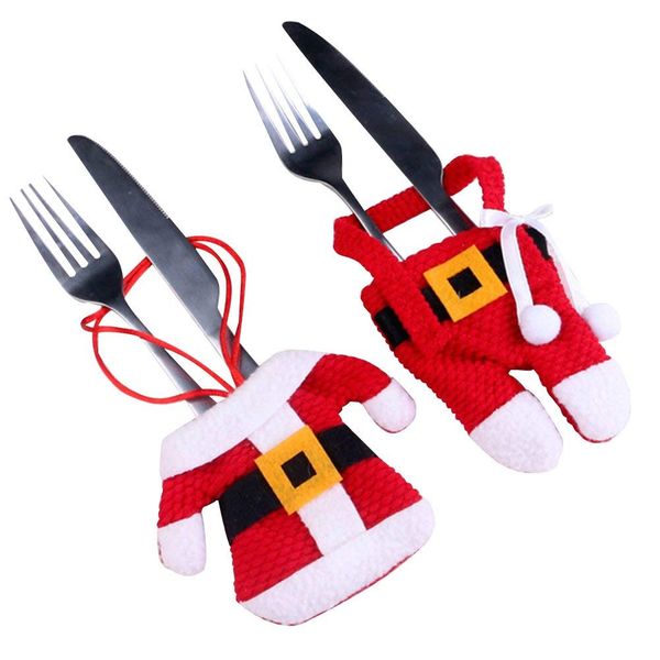 1set christmas tableware cover creative table non-woven fabric cutlery bags christmas supplies for knives and forks (clothes and
1set christmas tableware cover creative table non-woven fabric cutlery bags christmas supplies for knives and forks (clothes and