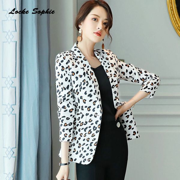 женские slim fit blazers пальто 2019 лето хлопок смесь леопарда небольшие костюмы куртки дамы тощий офис пиджаки костюмы пальто, White;black 
женские slim fit blazers пальто 2019 лето хлопок смесь леопарда небольшие костюмы куртки дамы тощий офис пиджаки костюмы пальто, White;black