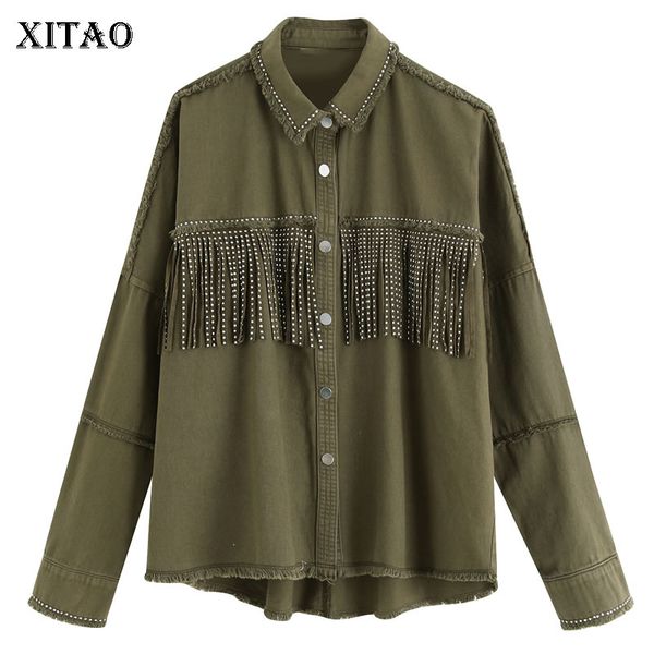 xitao patchwork tassel jacket irregular burr women clothes 2019 fashion turn down collar full sleeve match all coat wqr1678, Black;brown
xitao patchwork tassel jacket irregular burr women clothes 2019 fashion turn down collar full sleeve match all coat wqr1678, Black;brown
