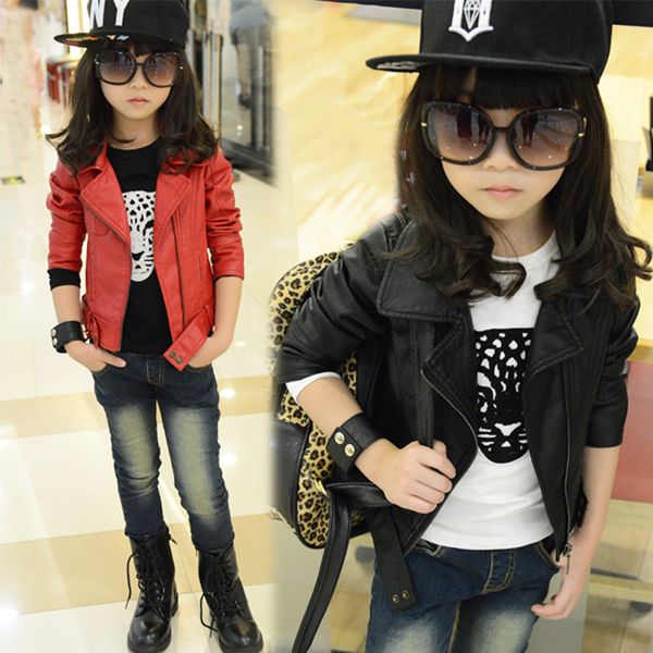 girls spring autumn leather jackets children fashion zipper pu leather lapel coats baby girl, Blue;gray
girls spring autumn leather jackets children fashion zipper pu leather lapel coats baby girl, Blue;gray