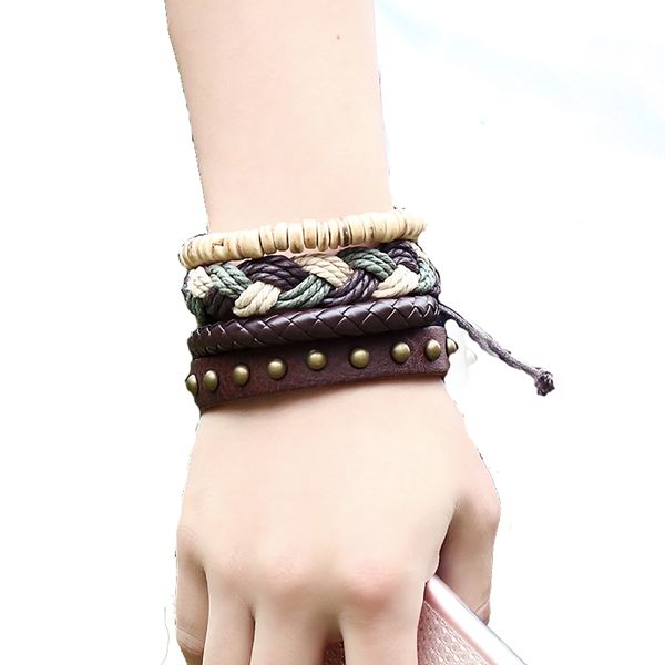 2019 new vintage punk multilayer leather bracelet men fashion braided handmade rope wrap wood beads bracelets & bangles male, Black
2019 new vintage punk multilayer leather bracelet men fashion braided handmade rope wrap wood beads bracelets & bangles male, Black