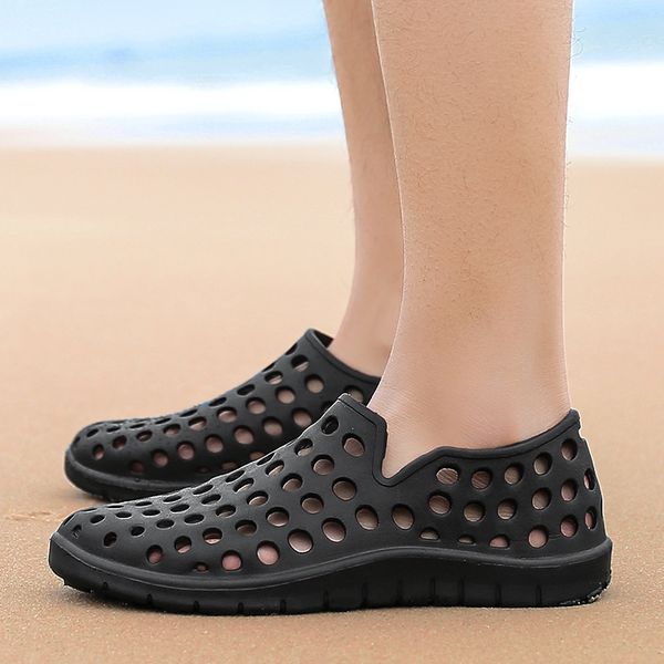 men's summer shoes sandals breathable men slippers hollow out light women casual shoes outdoor slip on lover water beach, Black
men's summer shoes sandals breathable men slippers hollow out light women casual shoes outdoor slip on lover water beach, Black