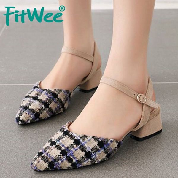 fitwee flock women sandals summer shallow pointed toe shoes mid thick heels shoes soft buckle slip on party size 31-48, Black
fitwee flock women sandals summer shallow pointed toe shoes mid thick heels shoes soft buckle slip on party size 31-48, Black