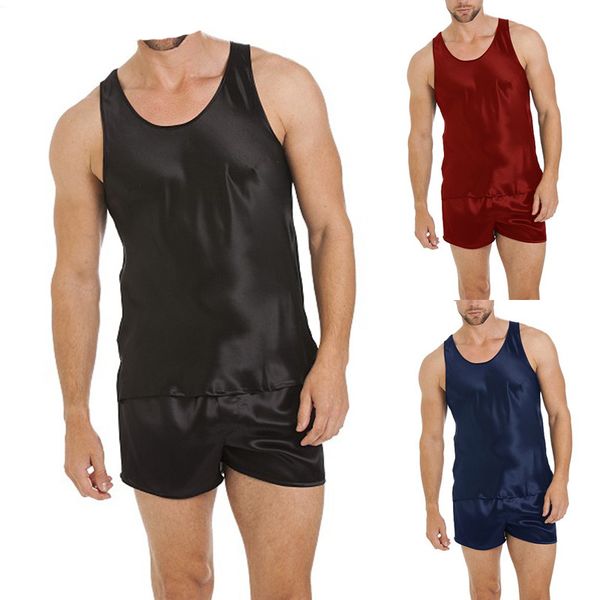 fashion 2019 men stain silk pajamas set soft summer 2pcs/set sleepwear robe sleeveless tank shorts soft lounge nightgown hombre, Black;brown
fashion 2019 men stain silk pajamas set soft summer 2pcs/set sleepwear robe sleeveless tank shorts soft lounge nightgown hombre, Black;brown