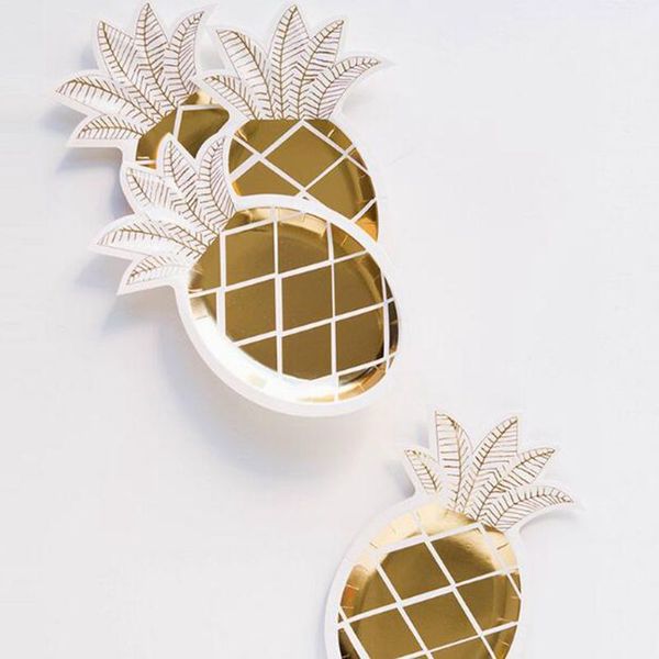 8pcs gold foil pineapple plates disposable tableware set paper plates for christmas new year party paper birthday party
8pcs gold foil pineapple plates disposable tableware set paper plates for christmas new year party paper birthday party