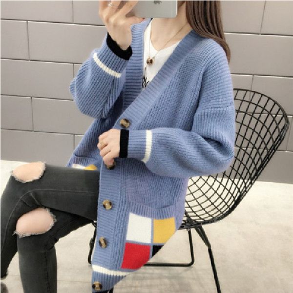 2019 spring autumn women cardigan knitted sweater coat woman long sleeve knitted sweater casual v-neck cardigans sweaters, White
2019 spring autumn women cardigan knitted sweater coat woman long sleeve knitted sweater casual v-neck cardigans sweaters, White