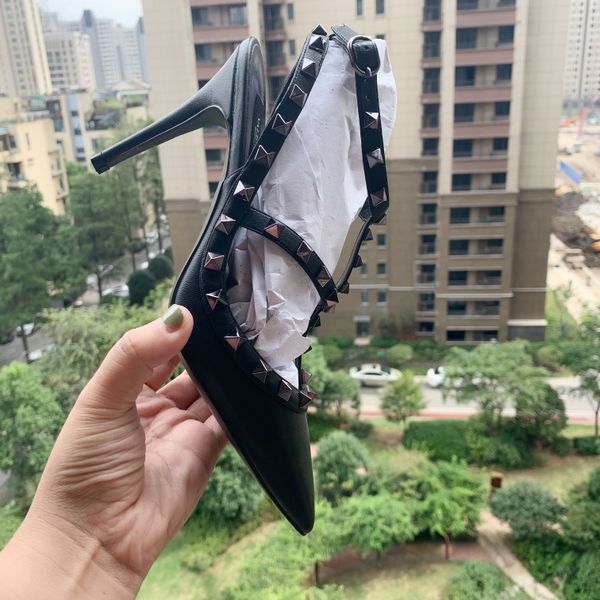 new 2019 fashion woman women lady black leather rivets spikes heels shoes pumps poined toes strap stiletto heels shoes sandals
new 2019 fashion woman women lady black leather rivets spikes heels shoes pumps poined toes strap stiletto heels shoes sandals