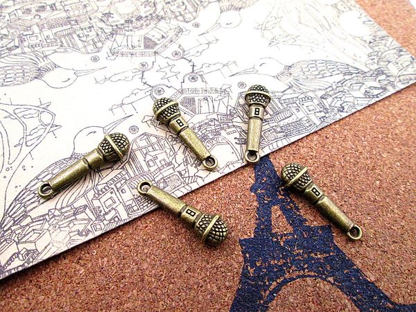 45pcs--microphone charms antique bronze 3d microphone charm pendants 27x7mm, Bronze;silver
45pcs--microphone charms antique bronze 3d microphone charm pendants 27x7mm, Bronze;silver