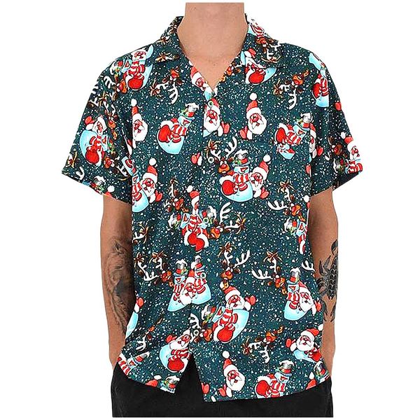 2019 men's slim fit santa claus printed shirts male short sleeve christmas shirt men basic casual plus size shirts camisas, White;black
2019 men's slim fit santa claus printed shirts male short sleeve christmas shirt men basic casual plus size shirts camisas, White;black