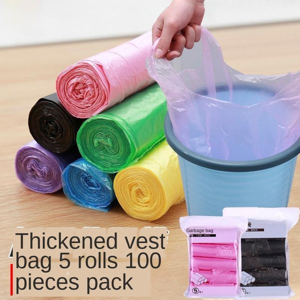 point-breaking thickened household kitchen portable vest garbage bag new material color large garbage bag 100 pieces
point-breaking thickened household kitchen portable vest garbage bag new material color large garbage bag 100 pieces