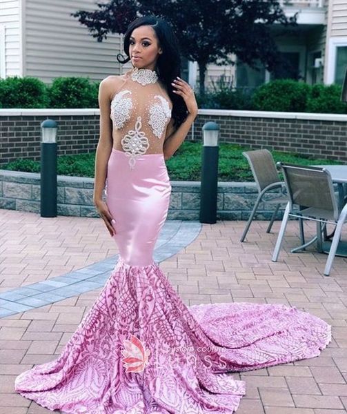 2019 Pink African Mermaid Jewel Prom Dresses Formal Party Trumpet Illusion Bodice Evening Dress Plus Size formal party Gowns
2019 Pink African Mermaid Jewel Prom Dresses Formal Party Trumpet Illusion Bodice Evening Dress Plus Size formal party Gowns