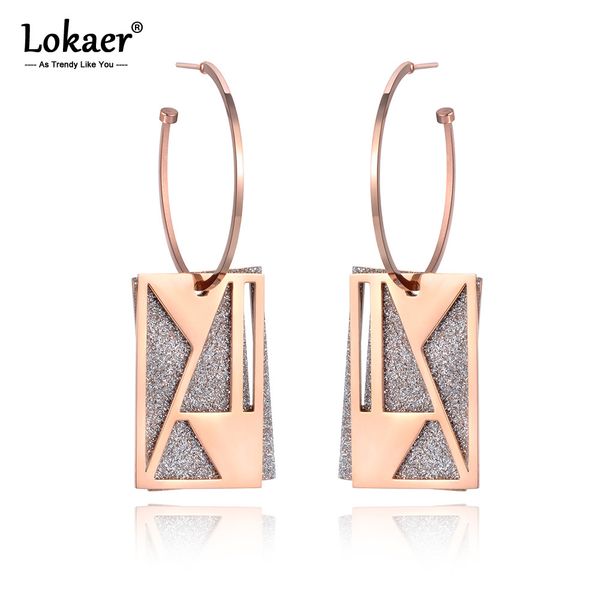 lokaer trendy hollow geometric stainless steel jewelry rose gold color frosted square curved disc hoop earrings for women e19017, Golden;silver
lokaer trendy hollow geometric stainless steel jewelry rose gold color frosted square curved disc hoop earrings for women e19017, Golden;silver