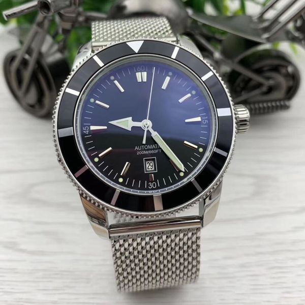 new luxusuhr mens designer watches relojes superocean heritage mechanical automatic watch avengers 46mm wristwatches montre automatique, Slivery;brown
new luxusuhr mens designer watches relojes superocean heritage mechanical automatic watch avengers 46mm wristwatches montre automatique, Slivery;brown
