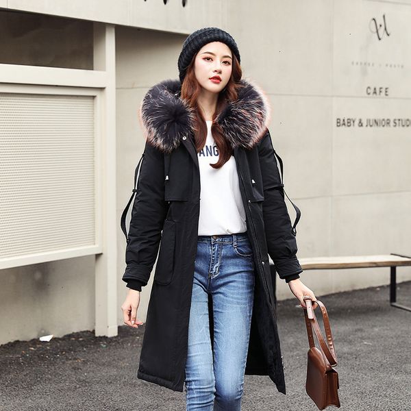 winter parkas jacket 2019 winter artificial lamb velvet thick section warm fashion fur collar hooded jacket coat parkas, Black
winter parkas jacket 2019 winter artificial lamb velvet thick section warm fashion fur collar hooded jacket coat parkas, Black