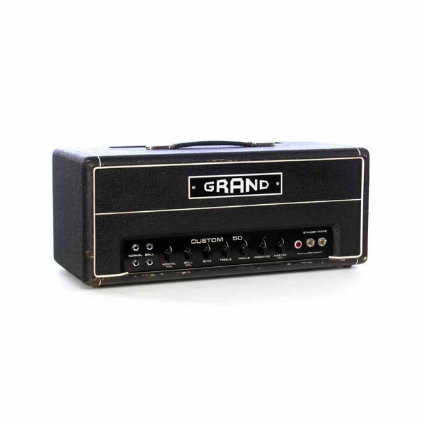 grand dr504 custom 50 watt guitar amp head with 2 x el34 output in power stage and 4 x ecc83 pre-amp valves
grand dr504 custom 50 watt guitar amp head with 2 x el34 output in power stage and 4 x ecc83 pre-amp valves