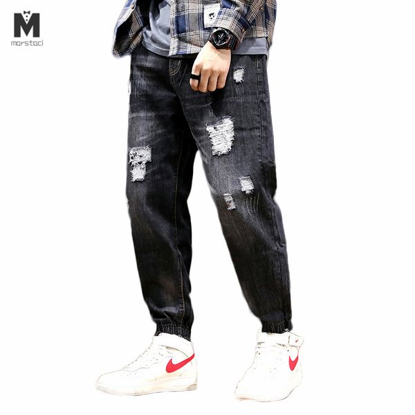 2020 autumn new men's harem jeans plus size nine-point jeans loose holes men's washed plus size 42-48, Black
2020 autumn new men's harem jeans plus size nine-point jeans loose holes men's washed plus size 42-48, Black