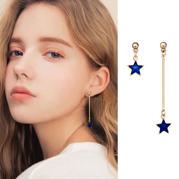 2020 new korean tassel earrings fashion simple sapphire pentagram asymmetric ms. drop earrings ing, Silver
2020 new korean tassel earrings fashion simple sapphire pentagram asymmetric ms. drop earrings ing, Silver