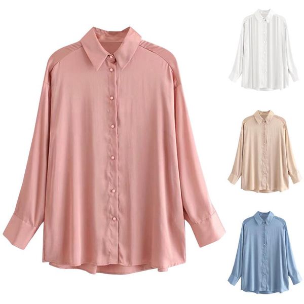 buttons shirt women's shirts 4 colors turndown collar solid blouse women long sleeve breathable cotton ladies g3, White
buttons shirt women's shirts 4 colors turndown collar solid blouse women long sleeve breathable cotton ladies g3, White
