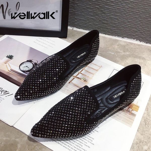 sequins loafers women flat shoes pointed toe rhinestone moccasins concise style ladies fashion dress slip on ballerinas female, Black
sequins loafers women flat shoes pointed toe rhinestone moccasins concise style ladies fashion dress slip on ballerinas female, Black