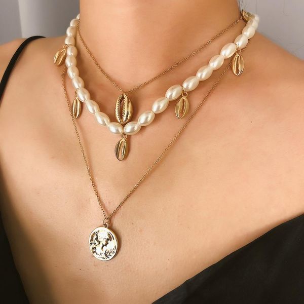 kmvexo boho gold shell tassel pendant necklaces for women long chain layers charm chokers 2019 pearl necklace coin head jewelry, Silver
kmvexo boho gold shell tassel pendant necklaces for women long chain layers charm chokers 2019 pearl necklace coin head jewelry, Silver