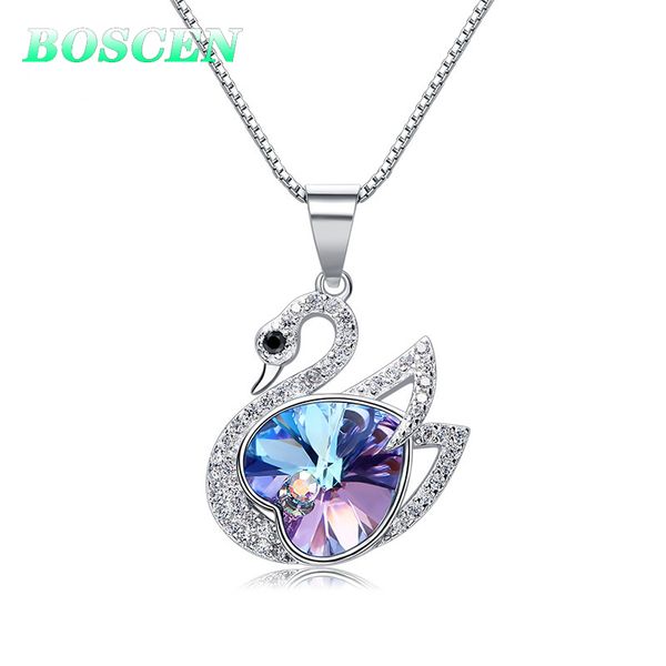 boscen 925 sterling silver pendant necklace for women birthday gift swan embellished with crystals from swarovski heart love
boscen 925 sterling silver pendant necklace for women birthday gift swan embellished with crystals from swarovski heart love