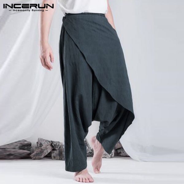 incerun 2018 hip-hop harem pants men streetwear vintage elastic waist pockets trousers men drop crotch loose irregular pants 5xl, Black
incerun 2018 hip-hop harem pants men streetwear vintage elastic waist pockets trousers men drop crotch loose irregular pants 5xl, Black