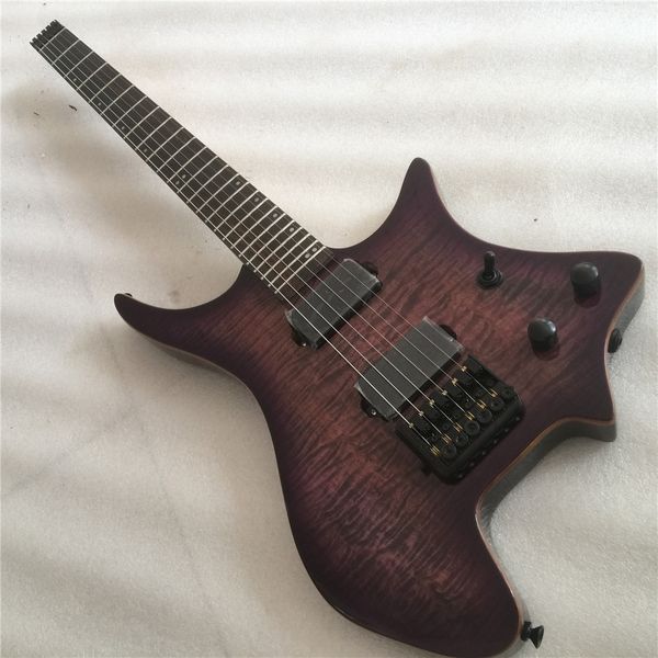 grote, satin red burl wood headless electric guitar, new 24 quality guitars, black hardware, real ps
grote, satin red burl wood headless electric guitar, new 24 quality guitars, black hardware, real ps