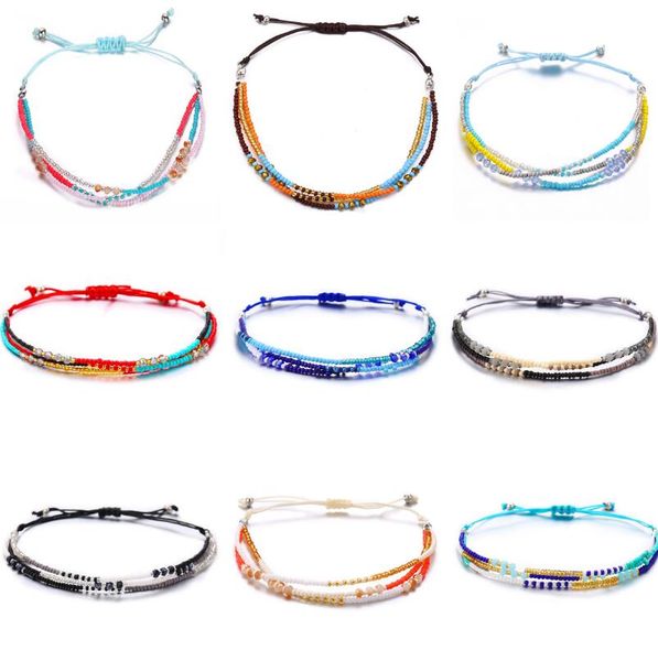 wholesale multilayer string rice bead handmade weave cotton rope adjustable bracelets women colorful bead simple hand chain anklets gifts, Golden;silver
wholesale multilayer string rice bead handmade weave cotton rope adjustable bracelets women colorful bead simple hand chain anklets gifts, Golden;silver