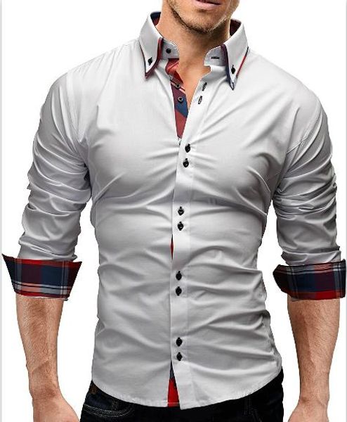 mens designer panelled shirts fashion solid color luxury shirts casual slim fit long sleeve shirts mens clothing, White;black
mens designer panelled shirts fashion solid color luxury shirts casual slim fit long sleeve shirts mens clothing, White;black
