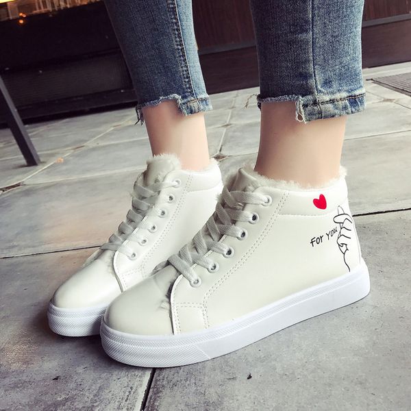 hight-white shoes women's 2019 autumn & winter new style korean-style fashion flat thick bottomed plus velvet warm casual bo, Black
hight-white shoes women's 2019 autumn & winter new style korean-style fashion flat thick bottomed plus velvet warm casual bo, Black