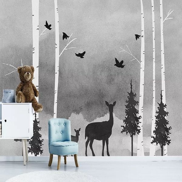 new custom large mural 3d wallpaper cartoon nordic grey birch tree children's bedroom mural tv back wall decor deep 5d embossed
new custom large mural 3d wallpaper cartoon nordic grey birch tree children's bedroom mural tv back wall decor deep 5d embossed