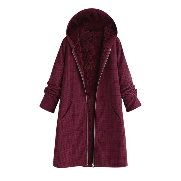 women vintage print pretty coat plus size pockets long sleeve zipper overcoat hooded long coat woolen soft outwear, Black
women vintage print pretty coat plus size pockets long sleeve zipper overcoat hooded long coat woolen soft outwear, Black