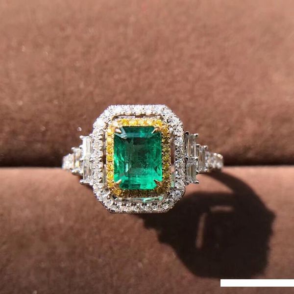 aeaw jewelry 18k white gold 1.0ct natural emerald ring white and yellow diamond ring women jewelry, Golden;silver
aeaw jewelry 18k white gold 1.0ct natural emerald ring white and yellow diamond ring women jewelry, Golden;silver
