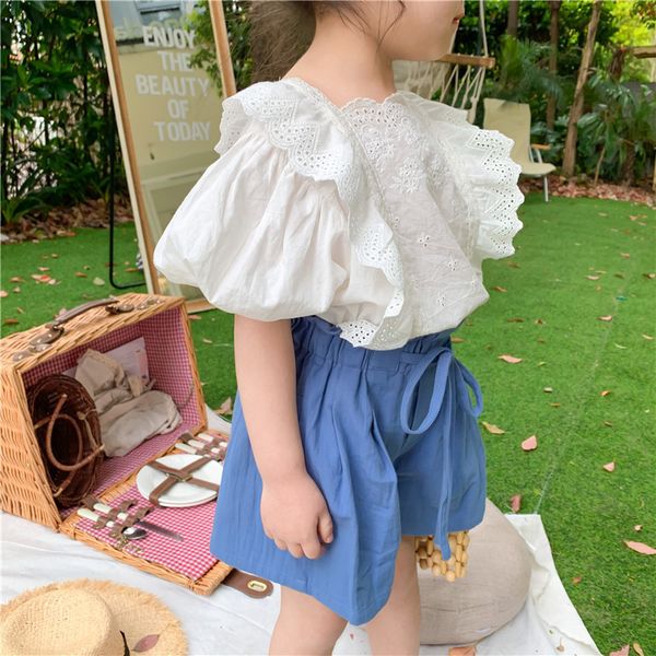 fashion girls floral embroidery puff sleeve blouses korean style pure cotton casual clothings y200704, White;black
fashion girls floral embroidery puff sleeve blouses korean style pure cotton casual clothings y200704, White;black
