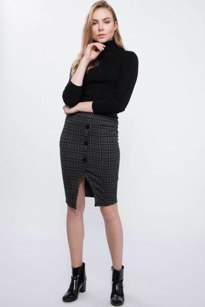 defacto woman knitted skirt women grids slim skirts autumn winter dark color skirts women bottoms-k6680az18wn, Black 
defacto woman knitted skirt women grids slim skirts autumn winter dark color skirts women bottoms-k6680az18wn, Black