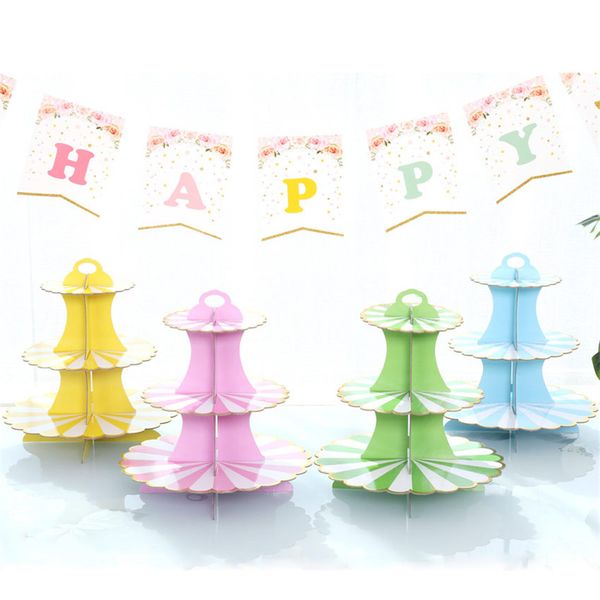 birthday cake stand disposable decoration foldable dessert holder display shelf paper wedding party triple layer party supplies
birthday cake stand disposable decoration foldable dessert holder display shelf paper wedding party triple layer party supplies